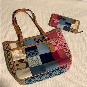 Handbag and matching wallet